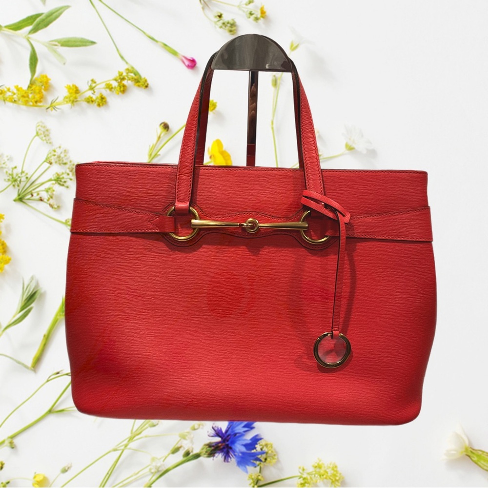Gucci Horsebit Bordeaux leather 2 way tote.